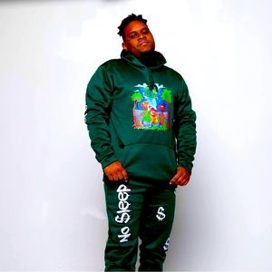 No$leep custom edd Edd and eddy green jackets and joggers